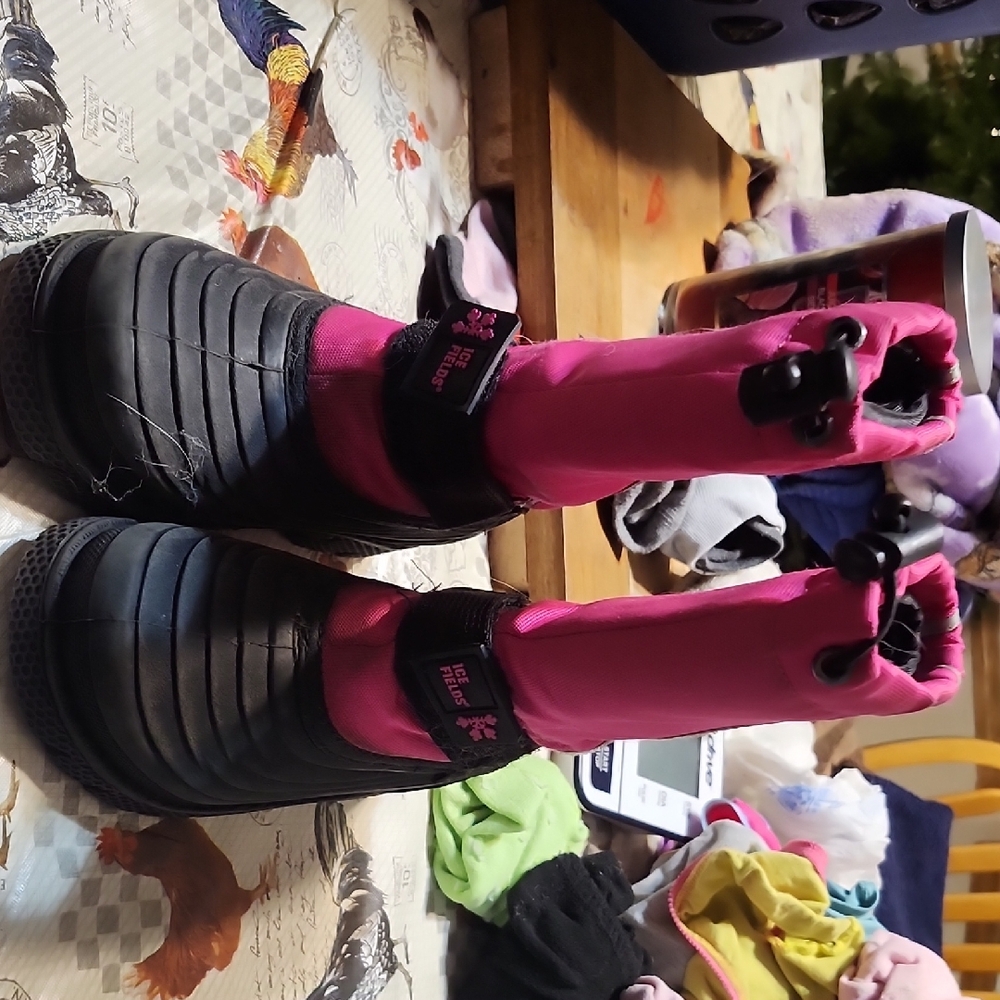 Pink and Black Kids Boots